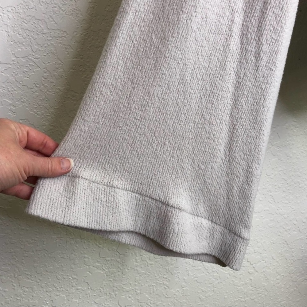 Lazy Sundays Light Gray Soft Knit Wrap Front Draw… - image 8